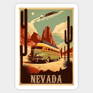 Nevada Vintage Travel Art Poster Sticker